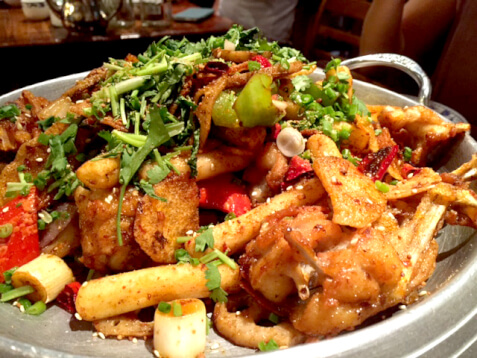 Szechuan style frog legs hot pot!