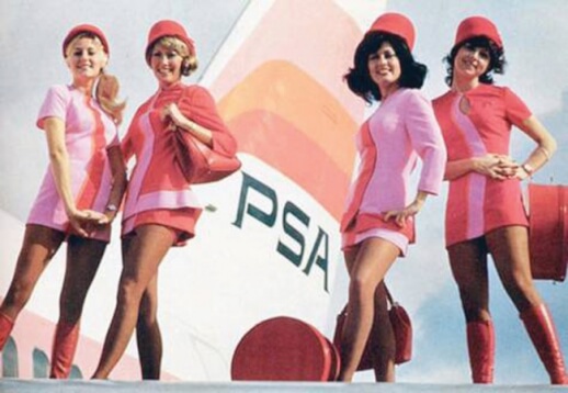 pacific southwest airlines vintage uniform